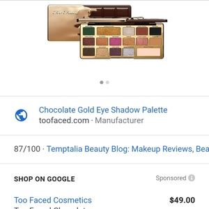 choclate gold pallete - too faced